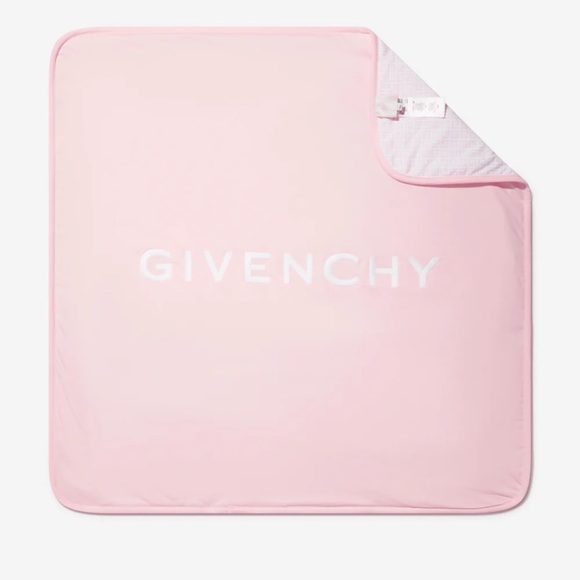 NEW WITH TAGS. Givenchy baby girls embroidered logo blanket in pink.